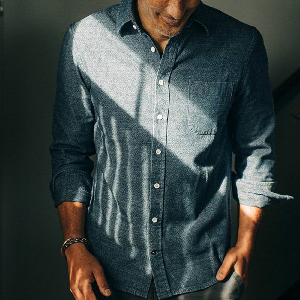 Taylor Stitch - The California in Washed Indigo Crepe - M - 40